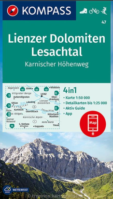 Lienški Dolomiti, Karnijske Alpe, Pustriška in Lesna dolina - 1 : 50.000