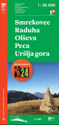 Smrekovec, Raduha, Olševa, Peca, Uršlja gora - 1 : 30.000