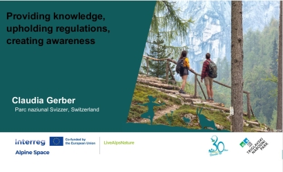Providing knowledge,  upholding regulations,  creating awareness (Parc naziunal Svizzer)