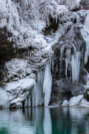 Der Šum-Wasserfall im Fluss Radovna